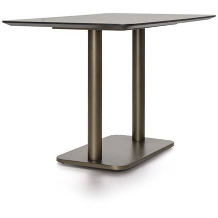Coco Maison Brest bistrotafel marble light grey 120x75cm Goud